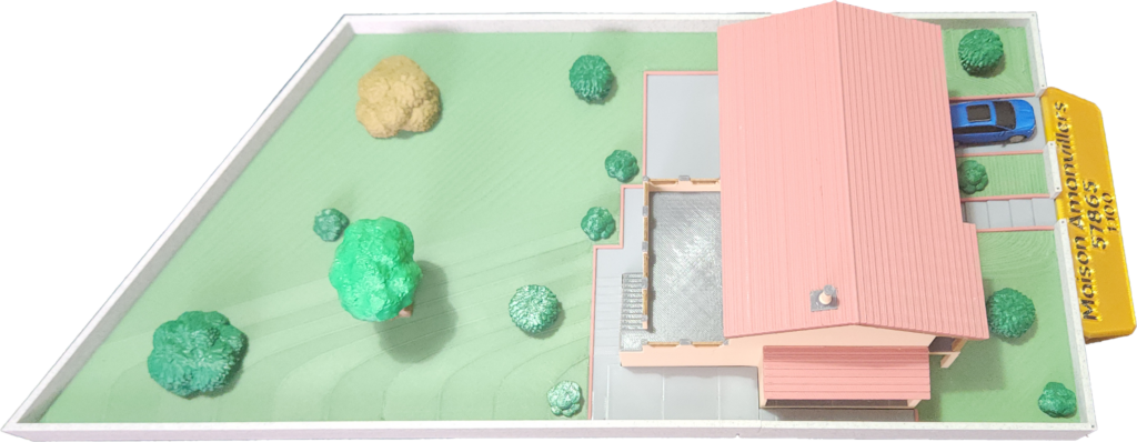 Maquette souvenir 1:100, vue de dessus